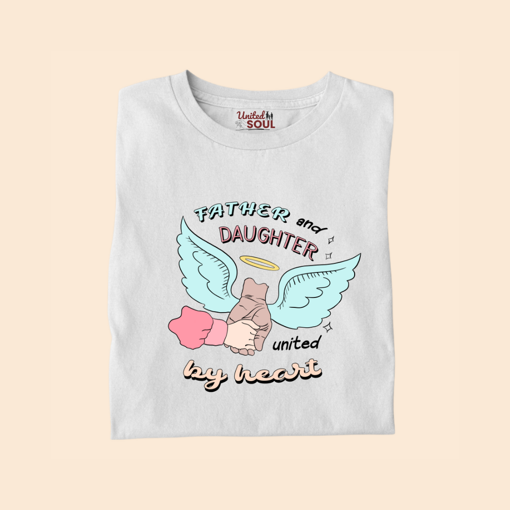 Father and Daughter United by Heart Premium T-shirt