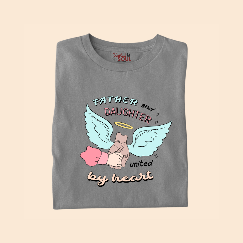 Father and Daughter United by Heart Premium T-shirt
