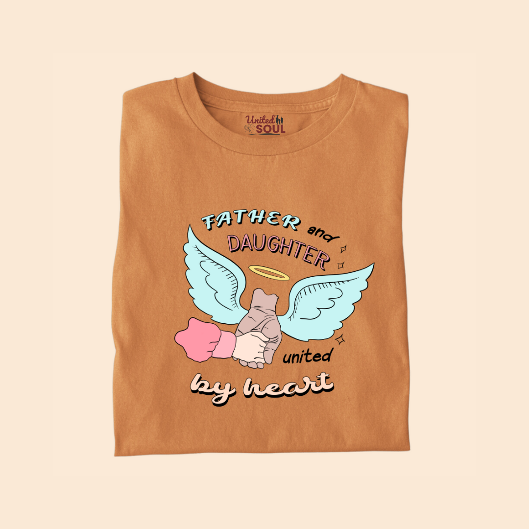 Father and Daughter United by Heart Premium T-shirt