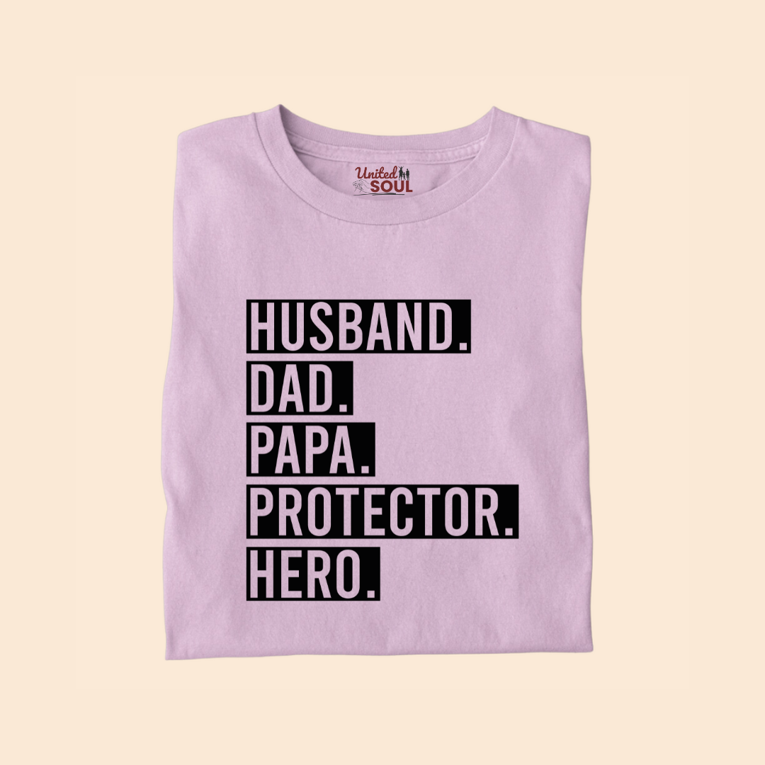 Husband Dad Papa Protector Hero Premium T-shirt for Men