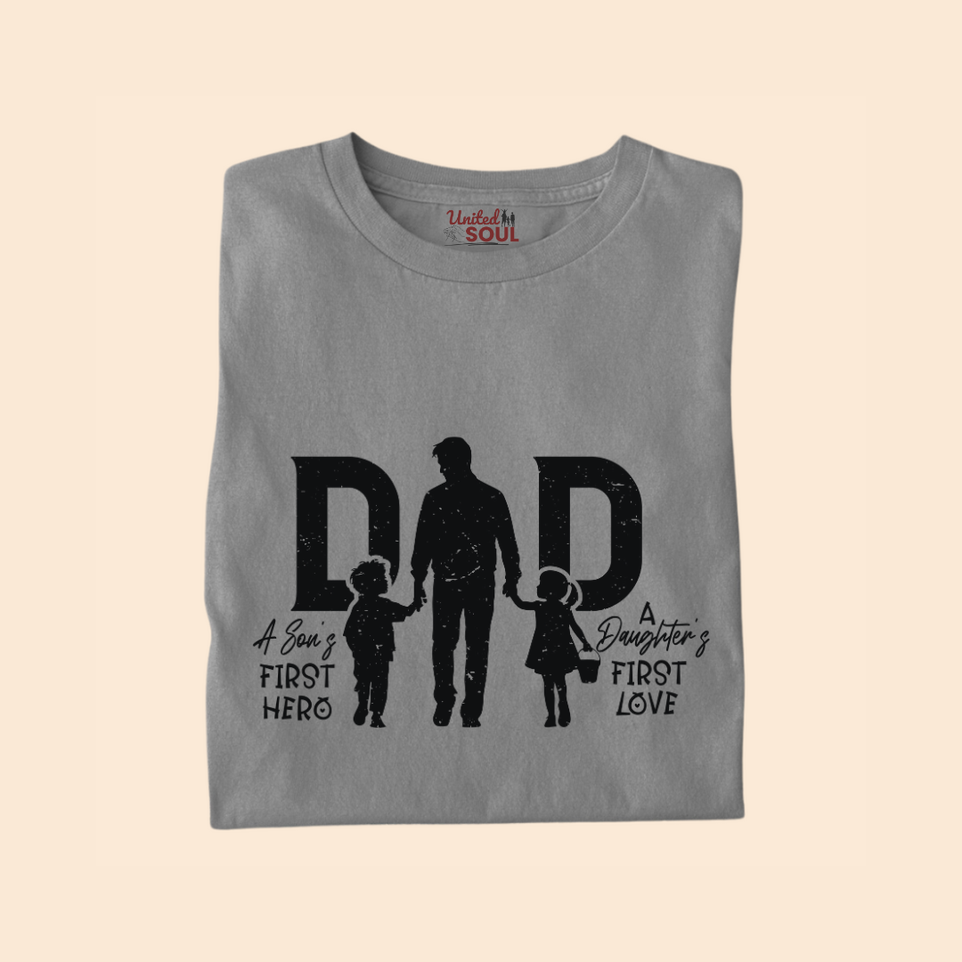 Dad a Son's First Hero a Daughter's First Love Premium T-shirt