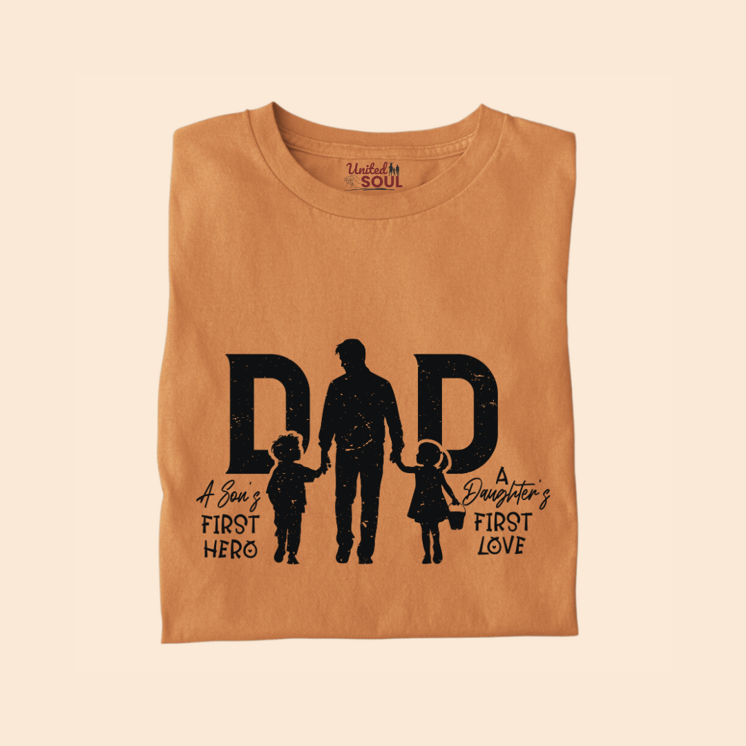 Dad a Son's First Hero a Daughter's First Love Premium T-shirt